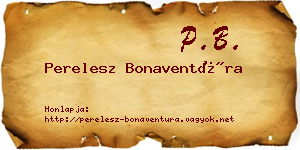 Perelesz Bonaventúra névjegykártya